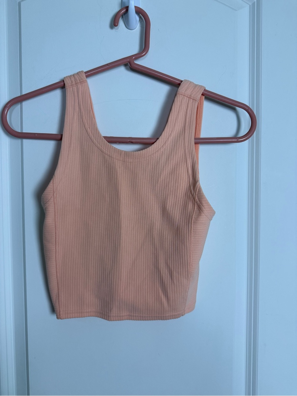 lululemon athletica Peach Ribbed Scoop Crop Tank